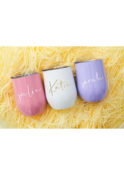 Pembe Gerek Yok Özel Çelik Paslanmaz Bardak, Kişiselleştirilmiş 12OZ Şarap Bardağı, Özel Bardak Anneler Günü Hediyesi Nedime Hediyesi Şarap Bardağı (Yurt Dışından)