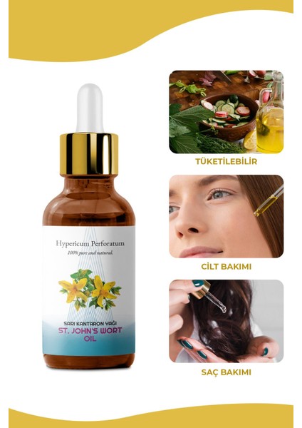 %100 Doğal Sarı Kantaron Yağı 50 ml 2 Adet