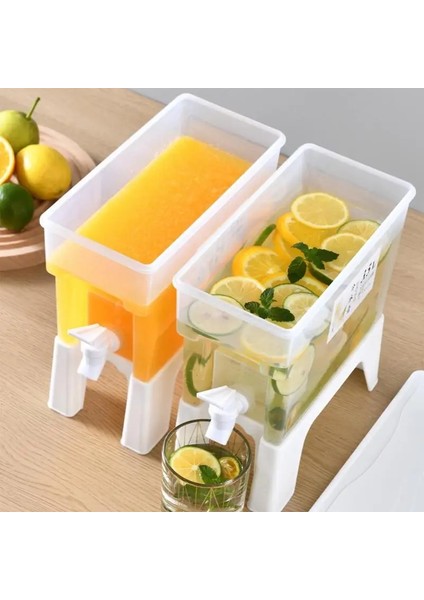 3.5l 2023 Yeni Soğuk Su Sürahi Büyük Soğuk Su Isıtıcısı Musluklu Buzlu Içecek Dispenseri Mutfak Buzdolabı Limonata Suyu Içecekler Sürahi (Yurt Dışından)