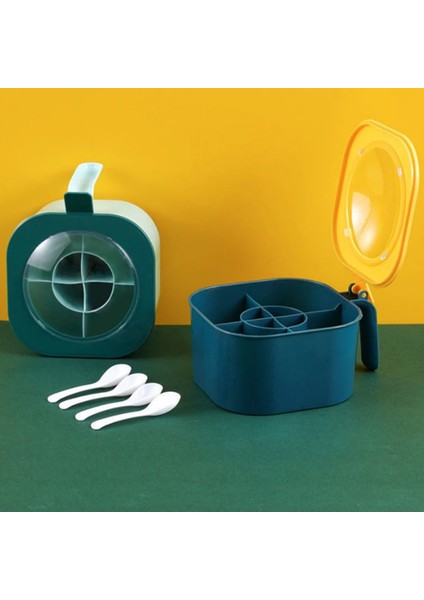 Sarı Baharat Kutusu 4 In 1 Kaşıklı Plastik Baharat Saklama Kutusuçok Bölmeli Bitki Baharat Kavanozları Tencere Çeşni Kutusu Mutfak Saklama Kabı (Yurt Dışından) indirimleri