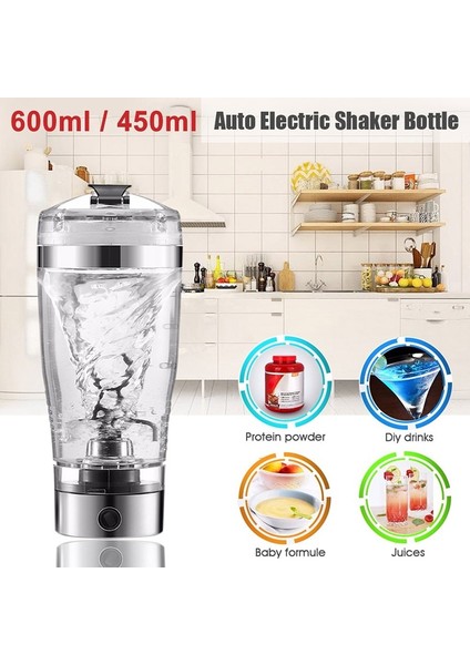 Beyaz Yeni Taşınabilir Elektrikli Blender Şişesi Portakal Suyu Çalkalayıcı Mikser Bardak Su Şişesi Protein Çalkalayıcı Protein Tozu Su Şişeleri (Yurt Dışından)