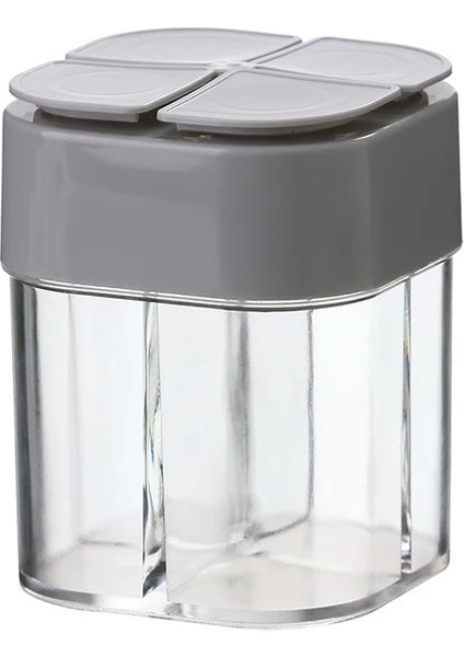 Gri Şeffaf Baharat Kavanoz Seti Tuz 4 In 1 Biber Baharat Şişesi Renkli Kapaklı Çeşni Saklama Kapları Mutfak Alet Cocina (Yurt Dışından)