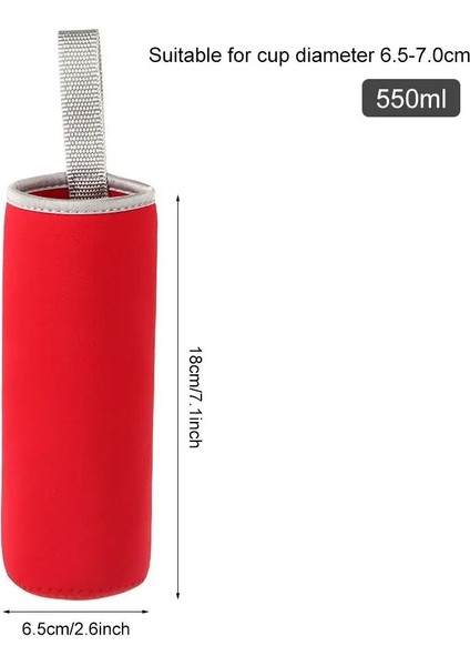 550ML-KIRMIZI Kullanışlı Taşınabilir Su Şişesi Kapağı Vakum Bardak Kol Cam Şişe Çantası Kılıfı Su Şişesi Kılıfı Açık Spor Kamp Aksesuarları (Yurt Dışından) modelleri
