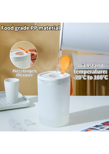 WHITE-2200ML Buzdolabı Soğuk Su Isıtıcısı Sürahileri Çay Demlik ile Gıda Sınıfı Plastik Çaydanlık Limonata Suyu Içecek Saklama Kabı Kapaklı (Yurt Dışından) modelleri