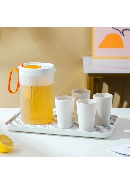 WHITE-2200ML Buzdolabı Soğuk Su Isıtıcısı Sürahileri Çay Demlik ile Gıda Sınıfı Plastik Çaydanlık Limonata Suyu Içecek Saklama Kabı Kapaklı (Yurt Dışından) fırsatları