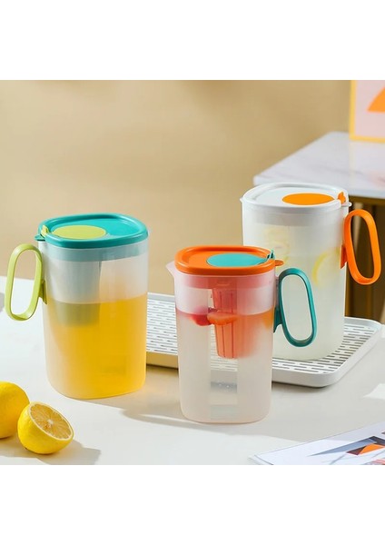 WHITE-2200ML Buzdolabı Soğuk Su Isıtıcısı Sürahileri Çay Demlik ile Gıda Sınıfı Plastik Çaydanlık Limonata Suyu Içecek Saklama Kabı Kapaklı (Yurt Dışından) indirimleri