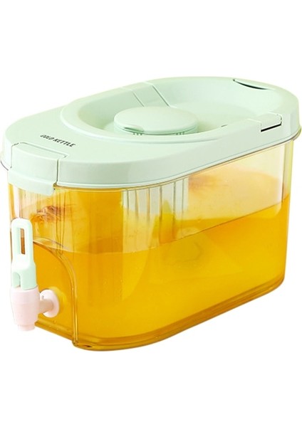 4l E 5.3l Musluk ve Kapaklı Plastik Meyve Suyu Sebili Buzlu Içecek Kovası Sızdırmaz Büyük Kapasiteli Drinkware Mutfak Aksesuarları (Yurt Dışından)
