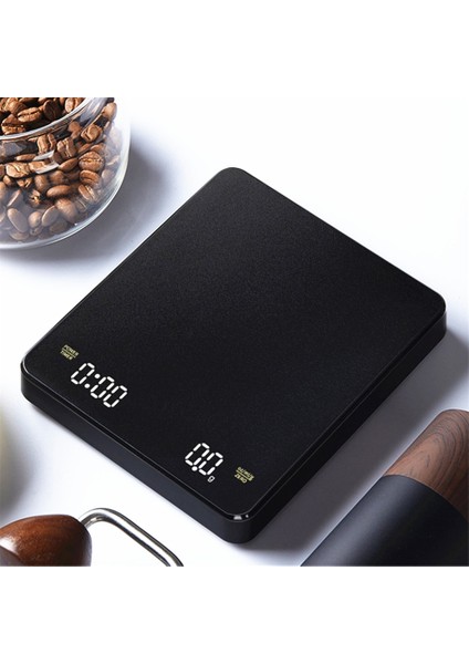 USB Ölçeği Kahve Terazisi Zamanlama El Demleme Kahve Elektronik Tartı Ev Mutfak Terazisi 3kg/0.1g Hassas Cep Ölçeği Siyah Ayna (Yurt Dışından) fırsatları