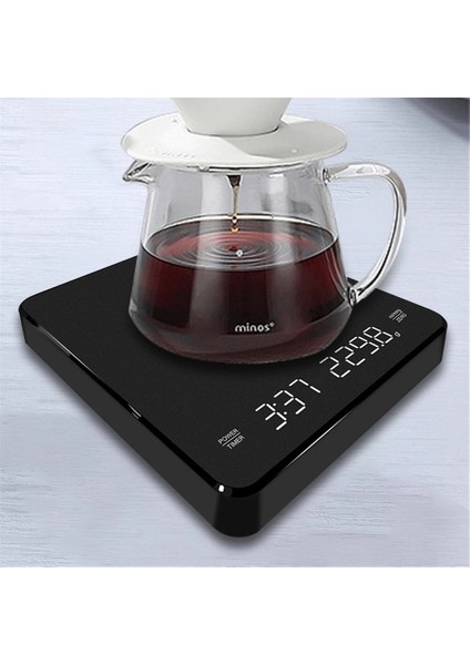 USB Ölçeği Kahve Terazisi Zamanlama El Demleme Kahve Elektronik Tartı Ev Mutfak Terazisi 3kg/0.1g Hassas Cep Ölçeği Siyah Ayna (Yurt Dışından) indirimleri