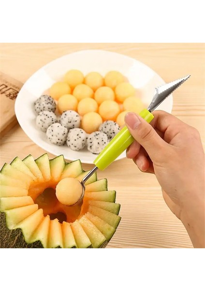 Sarı Meyve Topu Seçici Ağırlık: 25G Çok Amaçlı Paslanmaz Çelik Kazma Kaşık Karpuz Kaşık Mutfak Aletleri Meyve Tabağı Araçları (Yurt Dışından) fırsatları