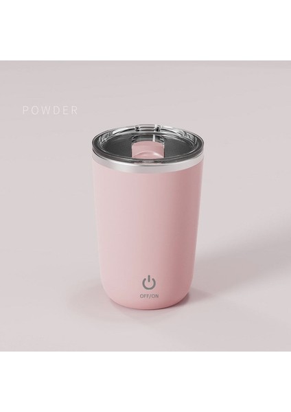 Pembe 350 ml USB Şarj Edilebilir Otomatik Kendini Karıştıran Manyetik Kupa Paslanmaz Çelik Kahve Süt Karıştırma Fincan Blender Akıllı Mikser Su Şişesi (Yurt Dışından)
