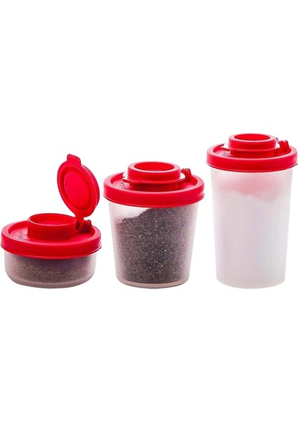 Green-L Plastik Seyahat Baharat Kavanoz Biber Çalkalayıcılar Nem Geçirmez Mini Tuzluk Kamp Piknik Açık Havada Mutfak Öğle Yemeği Kutuları Gitmek (Yurt Dışından)