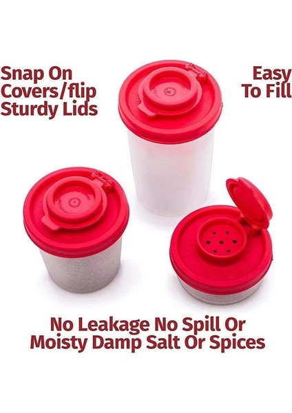 Green-L Plastik Seyahat Baharat Kavanoz Biber Çalkalayıcılar Nem Geçirmez Mini Tuzluk Kamp Piknik Açık Havada Mutfak Öğle Yemeği Kutuları Gitmek (Yurt Dışından) fırsatları