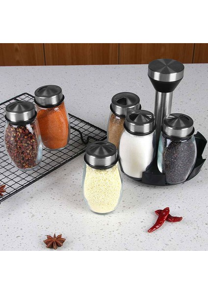 1 Adet Baharat Kavanoz Cam Organizatör Biber Çalkalayıcılar Lezzet Konteyner Baharat Mutfak Tuz Domuz Raf Şişe Tutucu Tatlandırıcı Tankı Raf (Yurt Dışından) indirimleri