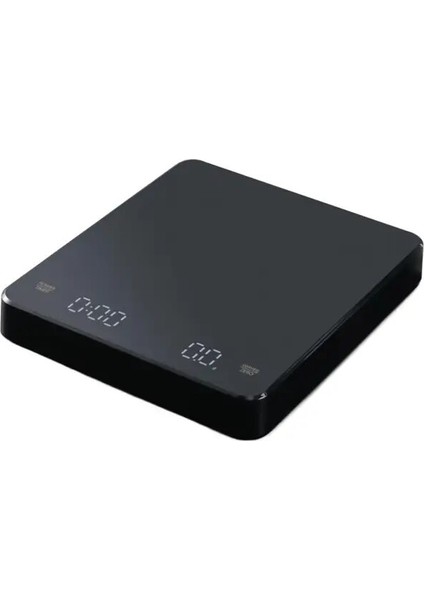 Siyah LCD Ekran Kahve Terazisi Yüksek Hassasiyetli Mutfak Terazisi Şarj Edilebilir Çok Fonksiyonlu 3 kg Aralığı Elektronik Tartı Ev Gereçleri (Yurt Dışından)