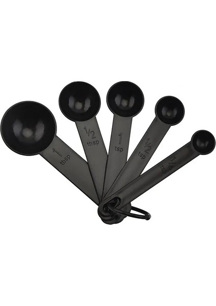 5 Adet Fincan Siyah 2022 Çok Amaçlı Ölçüm Kabı Ölçme Kaşığı Ölçer Aracı Plastik Saplı Kaşık Düz Tabanlı Kaşık Mutfak Pişirme Gadget (Yurt Dışından) indirimleri