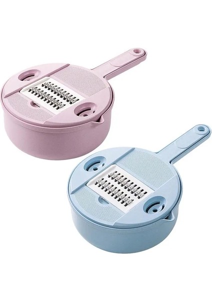 Pembe Gıda Parçalayıcı Konteyner ile Çok Fonksiyonlu ve Büyük Kapasiteli Dilimleyici Meyve Sebze Zencefil Sarımsak Mutfak Aksesuarları (Yurt Dışından) fiyatları