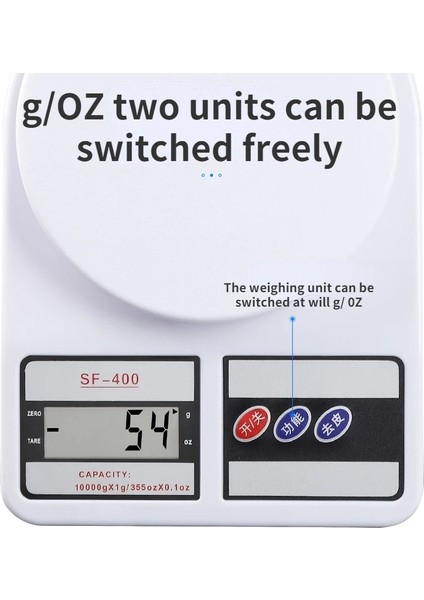 5kg 1g SF400 Mutfak Terazisi Dijital Balanca Gıda Terazisi Yüksek Hassasiyetli Mutfak Elektronik Terazisi 10 kg Dijital Pişirme Gıda Terazisi (Yurt Dışından) fırsatları