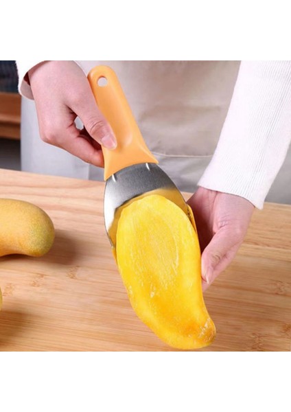1 Adet Paslanmaz Çelik Meyve Aleti: Mango ve Karpuz Mutfak Eşyalarını Soymak, Kepçelemek ve Kesmek Için Çok Yönlü Bir Mutfak Gereç (Yurt Dışından)