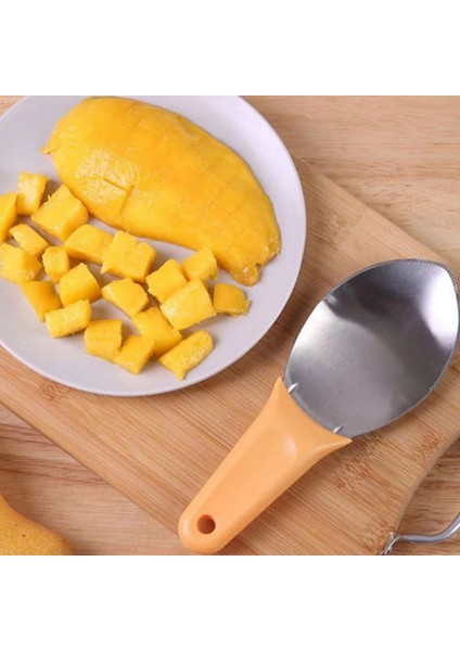 1 Adet Paslanmaz Çelik Meyve Aleti: Mango ve Karpuz Mutfak Eşyalarını Soymak, Kepçelemek ve Kesmek Için Çok Yönlü Bir Mutfak Gereç (Yurt Dışından)