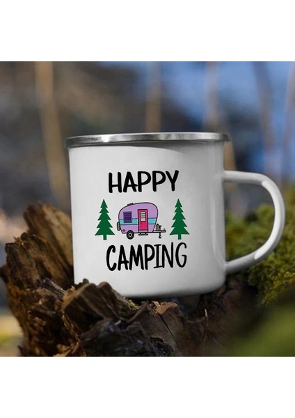 XH30194-A015WH-8 360ML Yaz Kamp Kupaları Campervan Emaye Kamp Kupası Camper Van Erkekler ve Onun Için Hediyeler Seyahat Hediyesi Kamp Ateşi Parti Aksesuarları Kupalar (Yurt Dışından) fırsatları