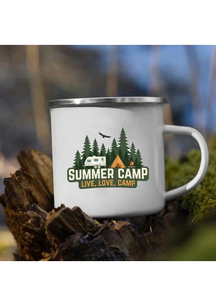XH30194-A015WH-8 360ML Yaz Kamp Kupaları Campervan Emaye Kamp Kupası Camper Van Erkekler ve Onun Için Hediyeler Seyahat Hediyesi Kamp Ateşi Parti Aksesuarları Kupalar (Yurt Dışından) indirimleri