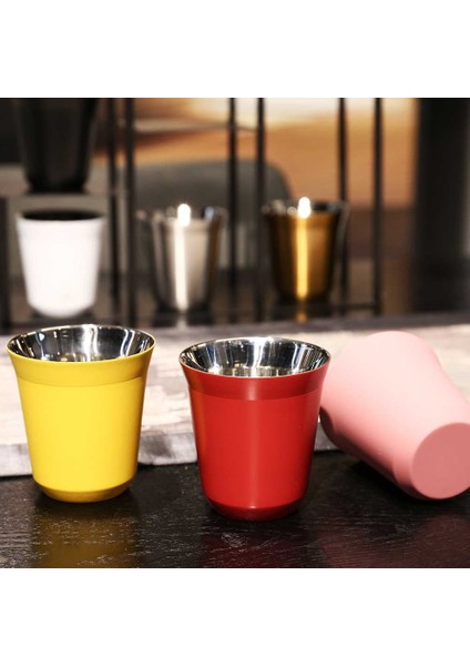 2 Adet Gök Mavisi 160ML 80ML160ML 2 Espresso Kupa Seti 304 Paslanmaz Çelik Kahve Fincanları Yalıtımlı Çift Duvar Bulaşık Makinesinde Yıkanabilir Küçük Kapasiteli Yalıtım (Yurt Dışından) fırsatları