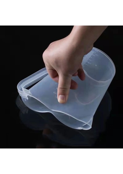 B-1000ML 250ML/500ML/1000ML Ölçüm Kabı Plastik Ucu Ağız Sürahi Dekantör Şişe Ağzı Şeffaf Saplı Pişirme Mutfak Test Malzemesi Laboratuvar Araçları (Yurt Dışından)