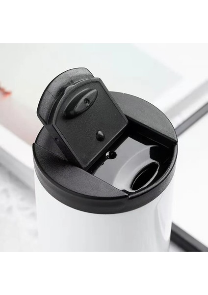 Mavi 400ML 400ML/550ML Çift Paslanmaz Çelik Kahve Süt Çay Kupa Flap Kapaklı Sızdırmaz Seyahat Termos Bardak Termos Kupa Su Şişesi Drinkware (Yurt Dışından)