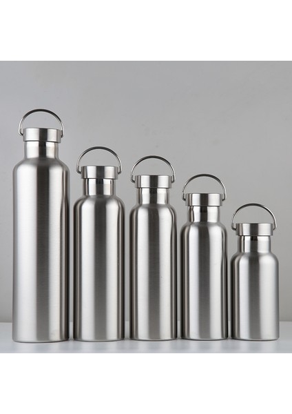 0.6l Paslanmaz Çelik Su Şişesi Sızdırmaz Tek Duvar Büyük Kapasiteli Geniş Ağızlı Sıcak Soğuk Su Şişesi Drinkware (Yurt Dışından)