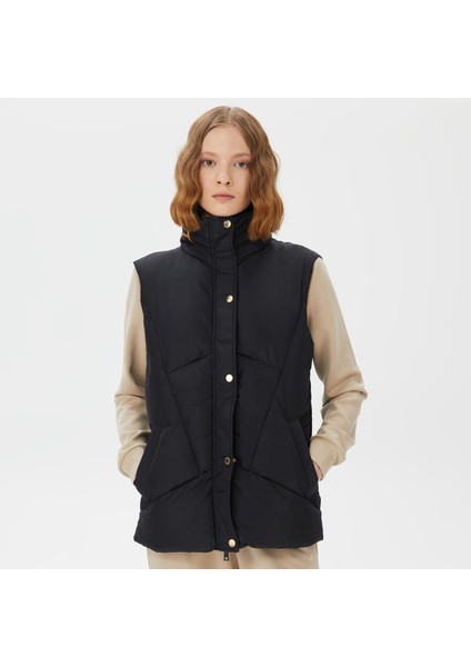 Kadın Siyah Standart Fıt Yelek 37J010T.0TB