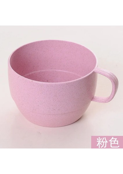 Pembe 350 ml Ofis Kahve Fincanı Çevre Dostu Gargara Bardak Buğday Samanı Mutfak Aksesuarları Süt Çay Bardağı Bardak Sağ Fincan (Yurt Dışından)