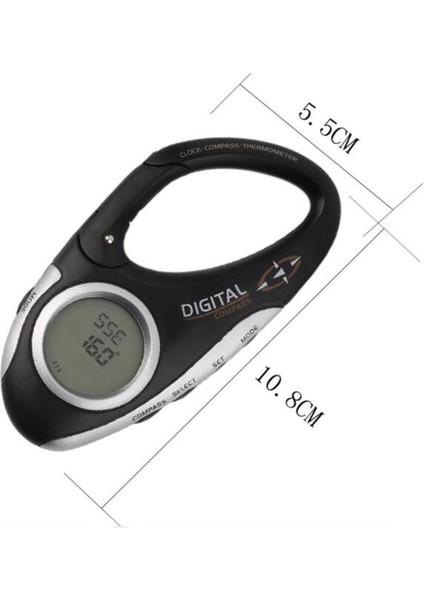 Pusula LCD Dijital Elektronik Pusula Altimetre Saat Termometre Hava Durumu Tahmini Çanta Paketi Açık Tırmanma Için Karabina Klip (Yurt Dışından) indirimleri