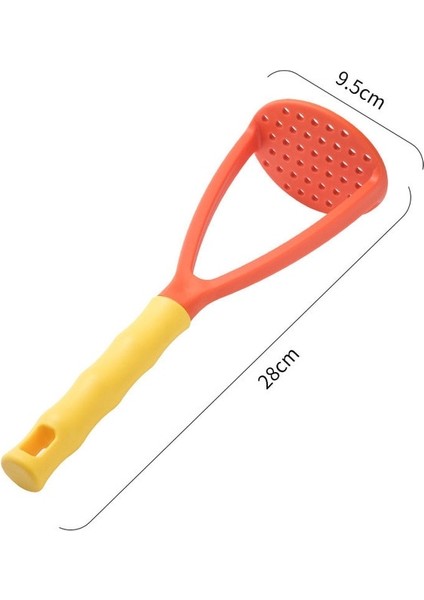 Turuncu Uzun Saplı Basın Patates Ezici Sebze Ricer Patates Püresi Aracı Çocuk Meyve Çamur Baskı Manuel Preslenmiş Patates Kitchengadget (Yurt Dışından)