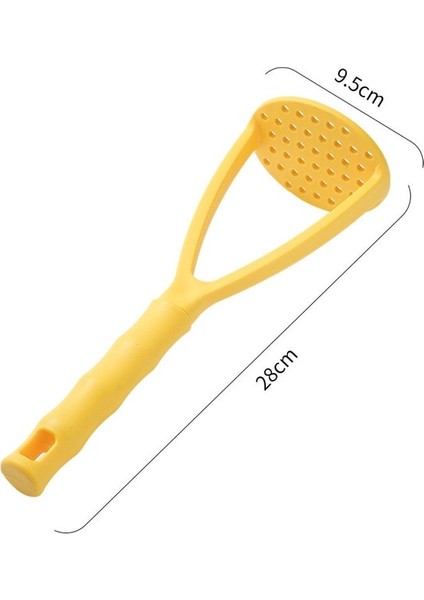 Sarı Uzun Saplı Basın Patates Ezici Sebze Ricer Patates Püresi Aracı Çocuk Meyve Çamur Baskı Manuel Preslenmiş Patates Kitchengadget (Yurt Dışından)