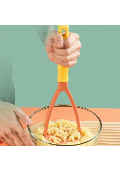 Sarı Uzun Saplı Basın Patates Ezici Sebze Ricer Patates Püresi Aracı Çocuk Meyve Çamur Baskı Manuel Preslenmiş Patates Kitchengadget (Yurt Dışından) fiyatları