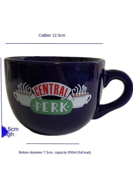 Siyah 330ML Tek Kupa Yeni Arkadaşlar Tv Show Central Perk Büyük Kupa 330 - 650ML Kahve Çay Seramik Bardak Arkadaşlar Cappuccino Kupa Arkadaşlar Için Noel Hediyeleri (Yurt Dışından)