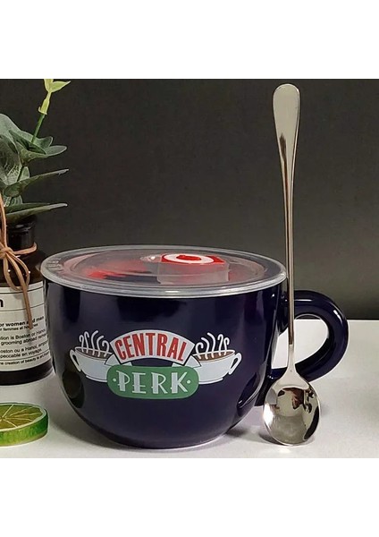 Siyah 330ML Tek Kupa Yeni Arkadaşlar Tv Show Central Perk Büyük Kupa 330 - 650ML Kahve Çay Seramik Bardak Arkadaşlar Cappuccino Kupa Arkadaşlar Için Noel Hediyeleri (Yurt Dışından)