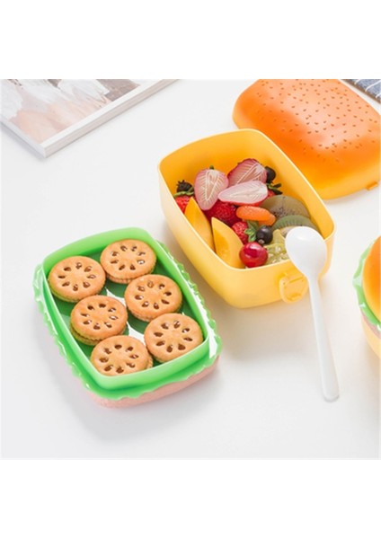 Kare Sevimli ve Yaratıcı Hamburger Öğle Yemeği Kutusu, Hamburger Öğle Yemeği Kutusu, Çocuk ve Ilkokul Yemek Kutusu (Yurt Dışından) modelleri