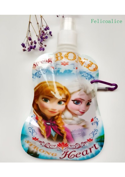 Dondurulmuş Kızlar 480 ml Taşınabilir Katlanır Yürüyüş Su Şişesi Katlanabilir Açık Spor Çantası Tur Tırmanma Kamp Seyahat Seyahat Çocuklar Için Toka (Yurt Dışından) fiyatları