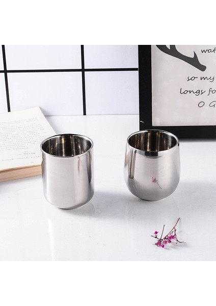 Ideal Fincan 120ML 350-500ML 350ML/500ML Paslanmaz Çelik Çift Duvar Bira Kupa Gümüş Kahve Fincanı Taşınabilir Seyahat Ofis Su Bardakları Drinkware Tumbler (Yurt Dışından) indirimleri