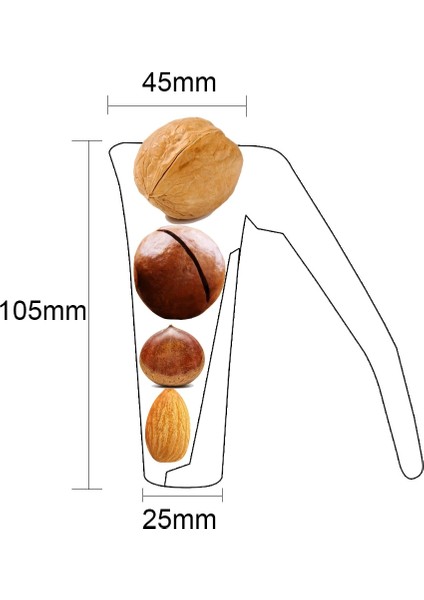 Siyah Fındık Ceviz Pense Hızlı Kestane Araçlar Klip Sheller Açıcı Kesici Kelepçe Pense Huni Şekli Çinko Alaşım Mutfak Gereçleri (Yurt Dışından)