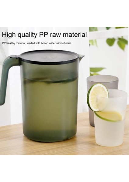 Siyah L 2000/2500ML Su Isıtıcısı Ölçeği Isı Direnci Büyük Kapasiteli Içecek Sürahisi Yuvarlak Çıkışlı Sızdırmaz Kolu Meyve Suyu Isıtıcısı (Yurt Dışından)