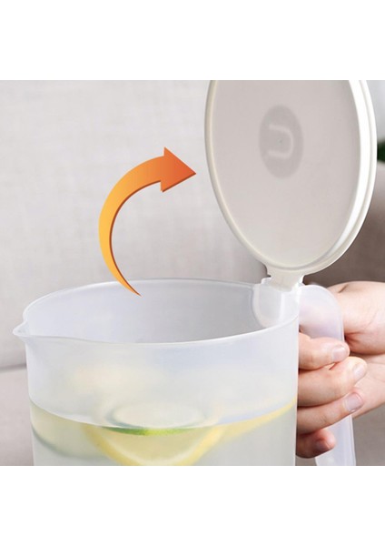 Siyah L 2000/2500ML Su Isıtıcısı Ölçeği Isı Direnci Büyük Kapasiteli Içecek Sürahisi Yuvarlak Çıkışlı Sızdırmaz Kolu Meyve Suyu Isıtıcısı (Yurt Dışından)