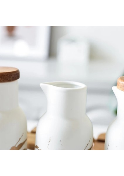 Mavi 380 ml Seramik Zeytinyağı Dağıtıcı Şişe Mermer Pot Yağ Kabı Depolama Şişe Mutfak Baharat Tankı Pişirme Araçları (Yurt Dışından) fırsatları