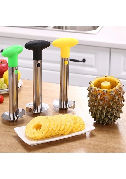 Siyah Soyucu Meyve Dilimleme Spiral Çelik Ananas Paslanmaz Kesici Kesici Ananas Aracı Tart Gadget Ananas Mutfak Soyucu Araçları (Yurt Dışından) indirimleri