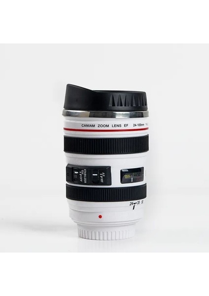 Beyaz 01 Kutu Yok 301-400ML Paslanmaz Çelik Kamera EF24-105MM Kahve Lens Kupa Beyaz Siyah Kahve Kupaları Yaratıcı Hediye Kahve Fincanları Canecas Tazas Vaso Caf (Yurt Dışından)