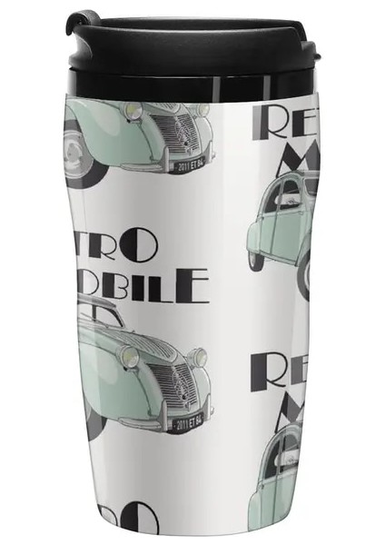 250ML Yeni 2 Retro Mobil CV-2020 Baskı Seyahat Kahve Kupa Vintage Fincan Termal Cam Kahve Oyunu Için Kahve Fincanları Kahve Fincan Seti (Yurt Dışından)