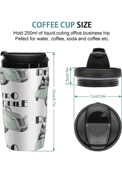 250ML Yeni 2 Retro Mobil CV-2020 Baskı Seyahat Kahve Kupa Vintage Fincan Termal Cam Kahve Oyunu Için Kahve Fincanları Kahve Fincan Seti (Yurt Dışından)