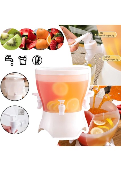 Yüksek Stil 3.5l 3.5l Soğuk Su Isıtıcısı Buzdolabı Musluk Limonata Şişesi Drinkware Su Isıtıcısı Pot Içecek Dispenseri Ev Soğuk Su Sürahisi Kova (Yurt Dışından)
